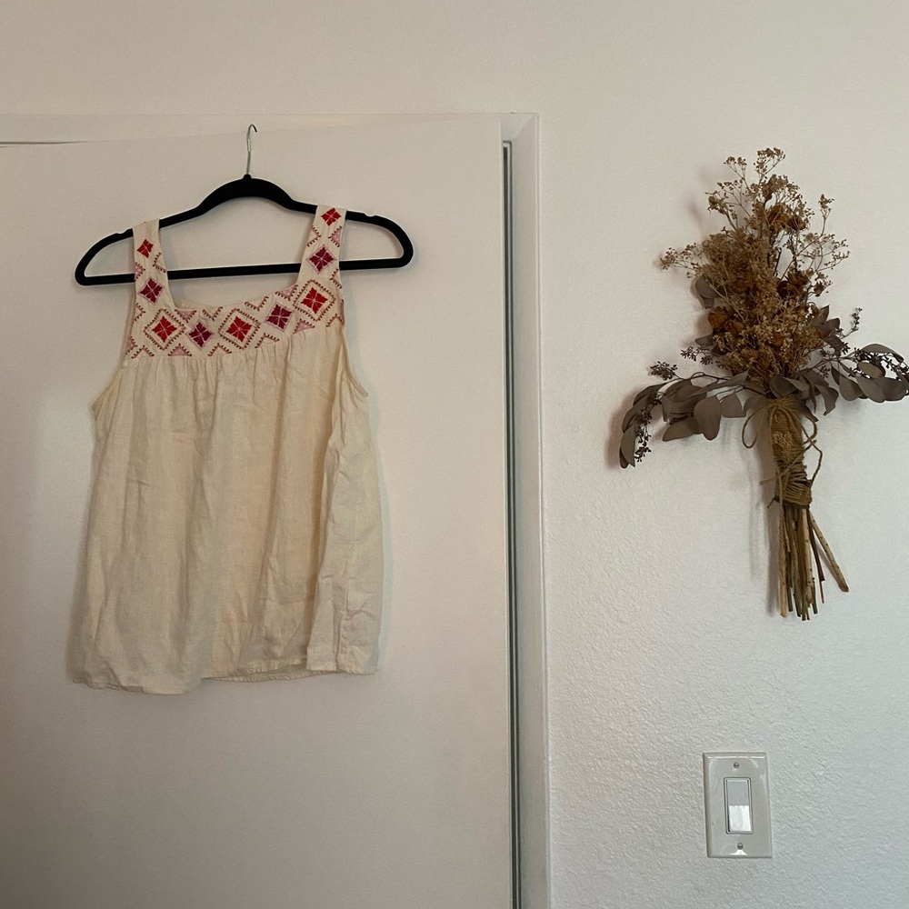 Madewell embroidered swing top